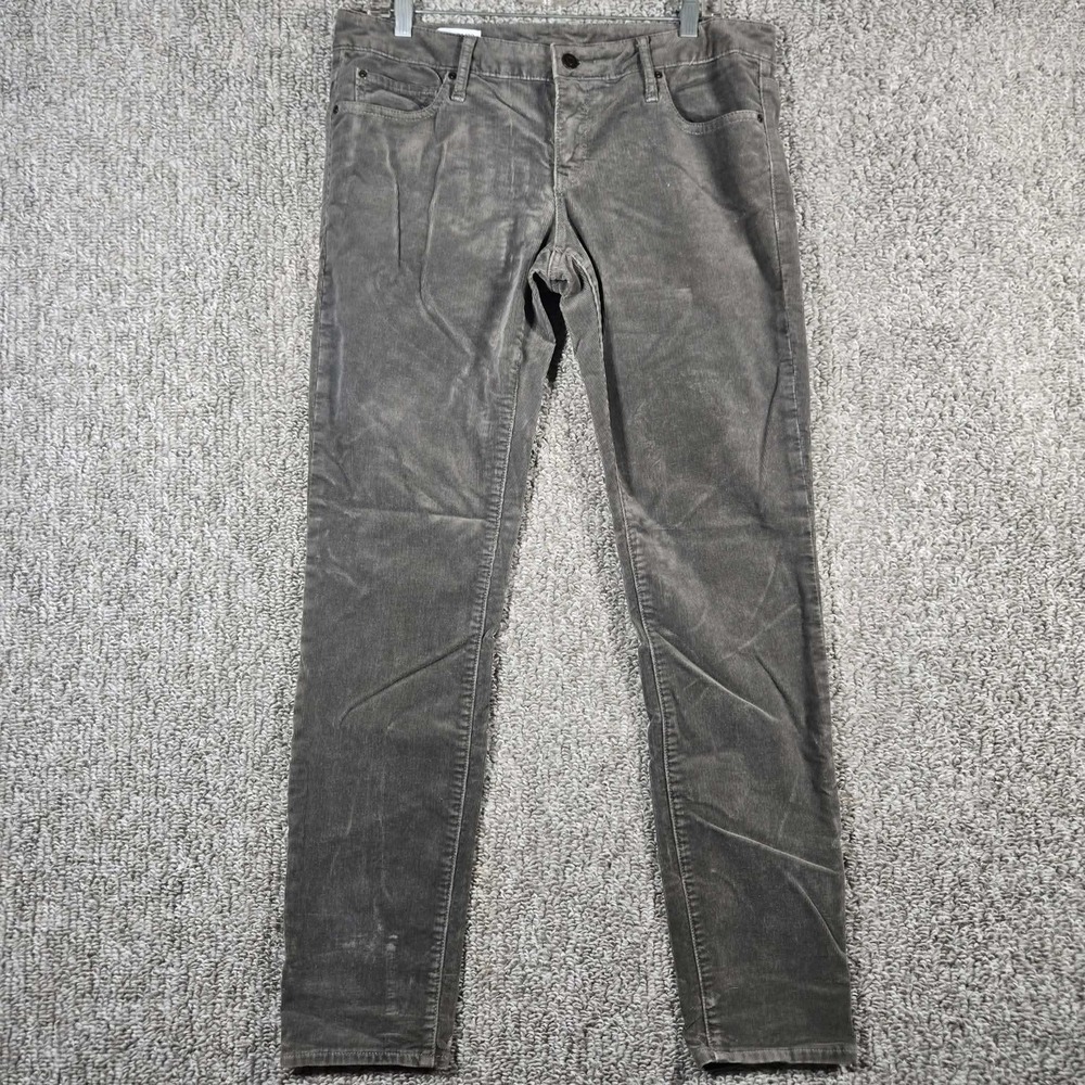 Gap Always Skinny Corduroy Pants Gray Shark Fin Academia Womens 31/12r